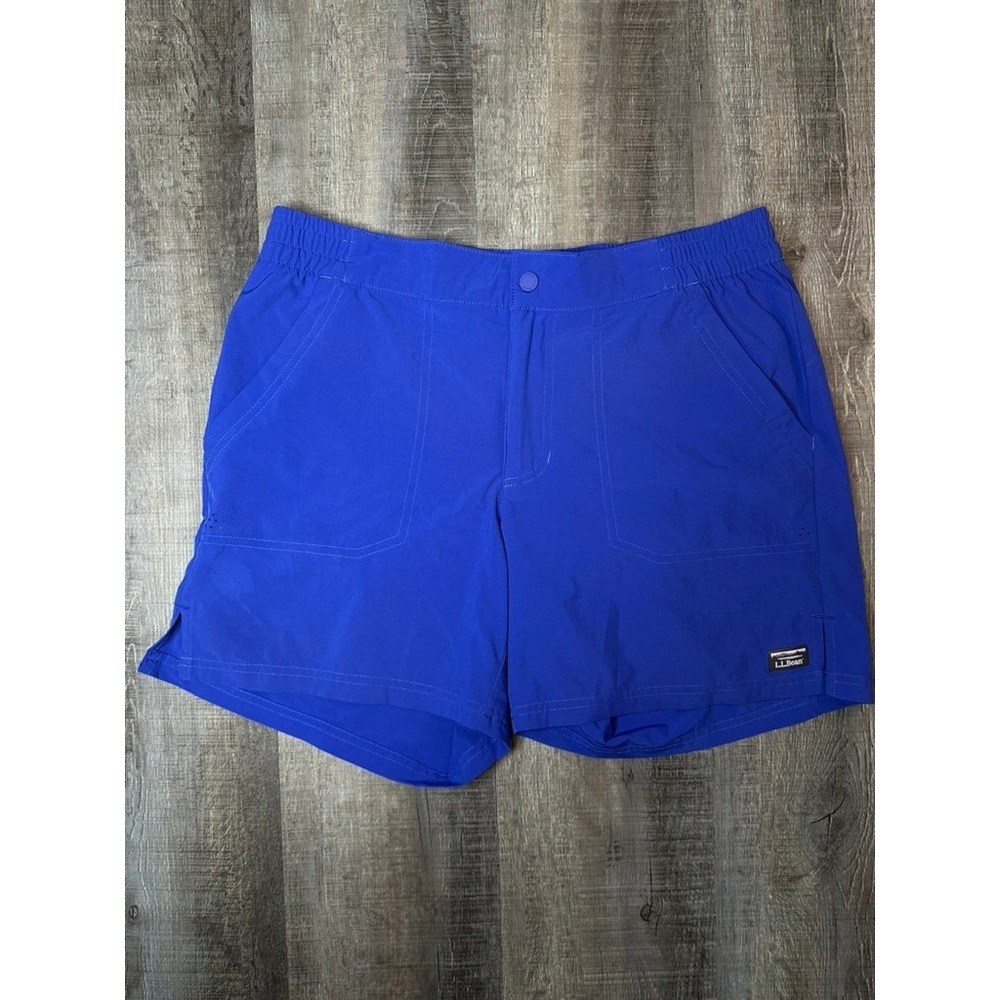 LL Bean Womens Blue Active Shorts Size 10 Reg UPF 50+ Hiking Gorpcore Outerwear